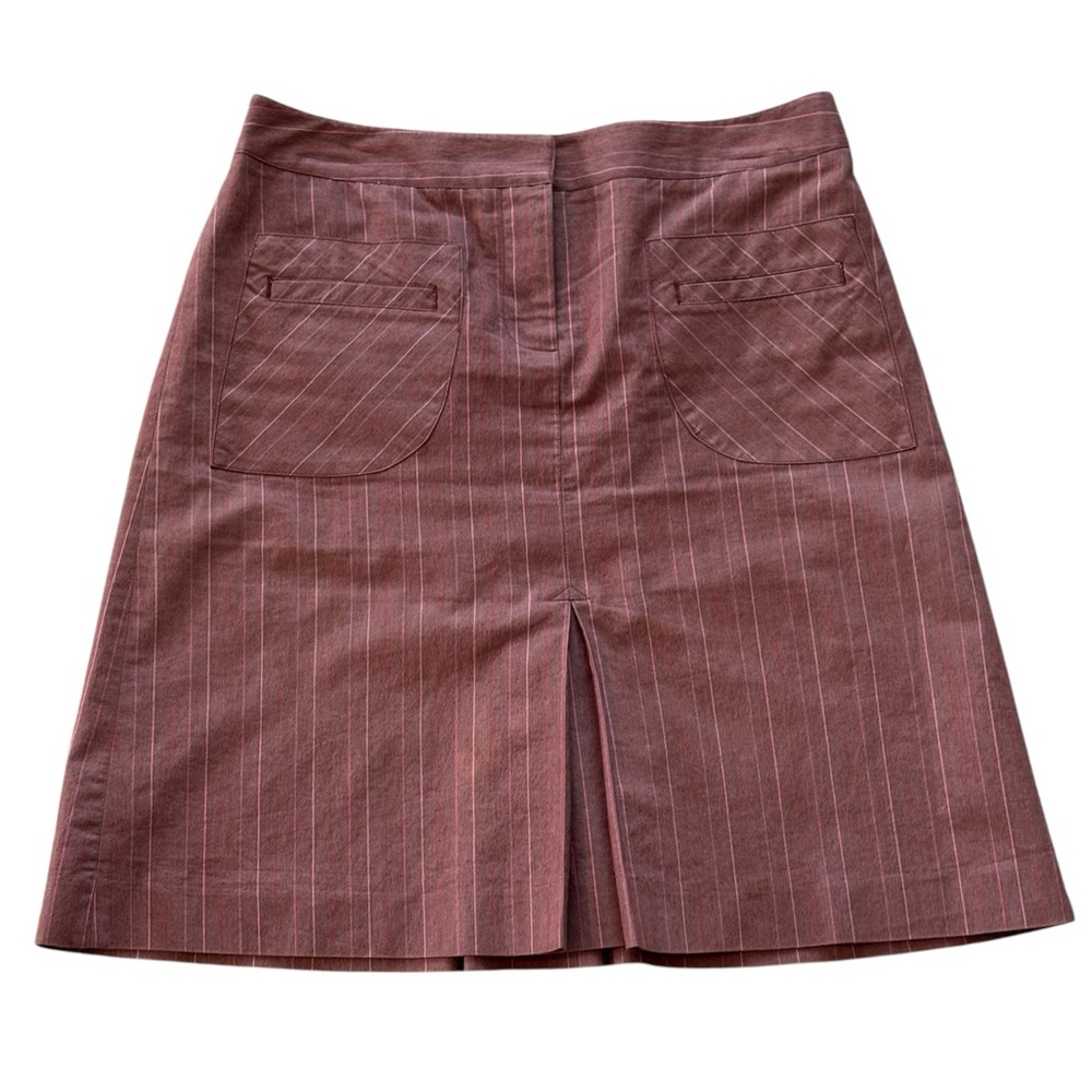 Vtg Lilly Pulitzer Skirt 6 Striped Pleated Academia School Front Zip Pockets